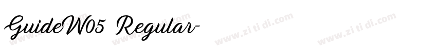GuideW05 Regular字体转换